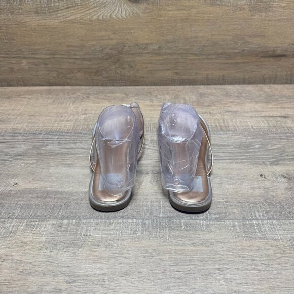 Dolce Vita Metallic Leather Thong Women's Size 8 - Picture 3 of 7